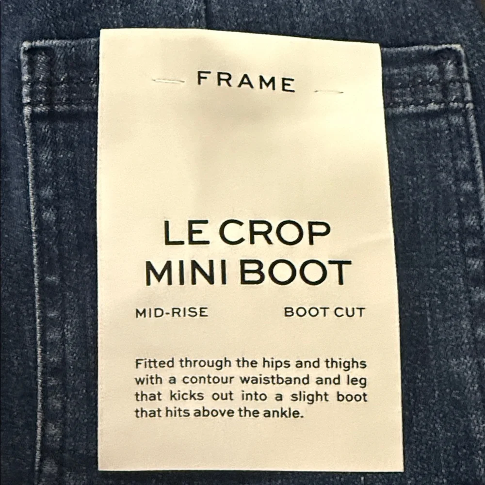 Frame Le Crop Mini Crop Mini Boot  Denim Jeans - Picture 8 of 12